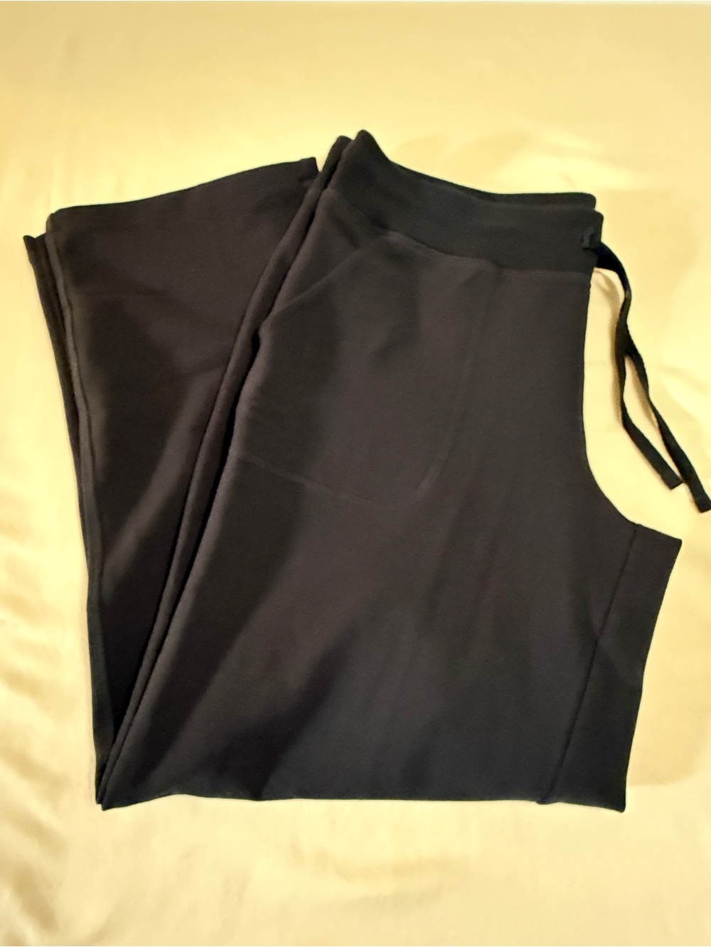 Athletic Works Black Drawstring Lounge Pants Women’s Large 12-14 Stretch